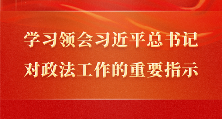 学习领会习近平总书记对政法工作的重要指示