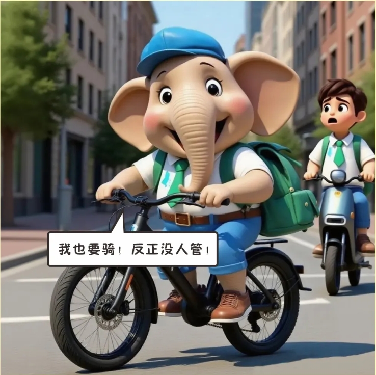 猛犸一家系列漫画——《猛犸小象的“危险骑行”》