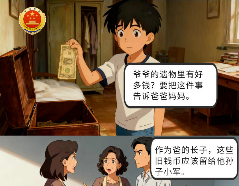 爷爷的旧纸币，谁有权继承？