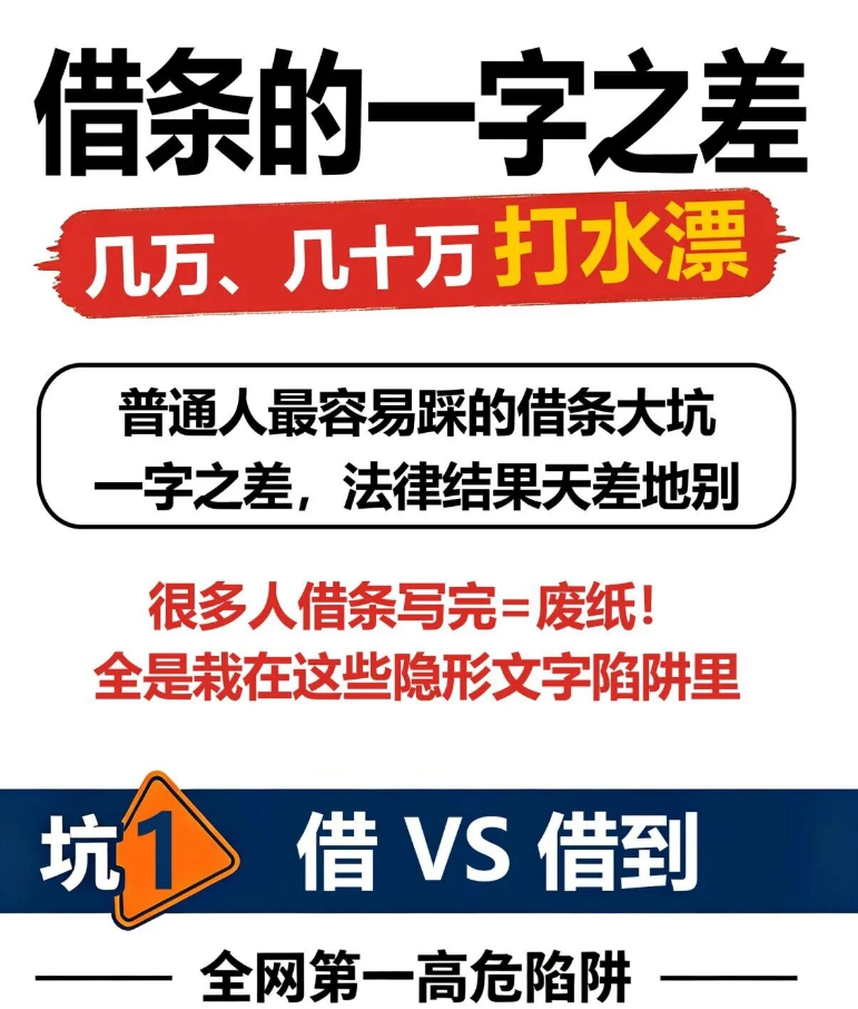 借条的一字之差